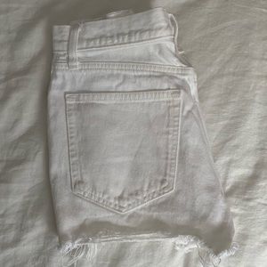 White Abercrombie jean shorts